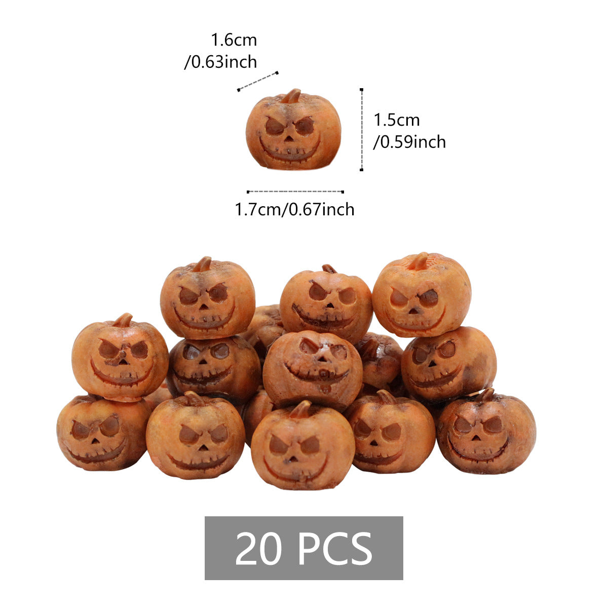 Mini Goblin Pumpkins - Halloween Resin Home Garden Decor, Mini Landscape