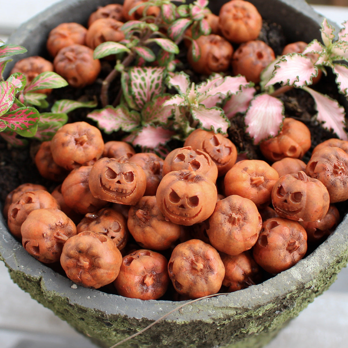 Mini Goblin Pumpkins - Halloween Resin Home Garden Decor, Mini Landscape