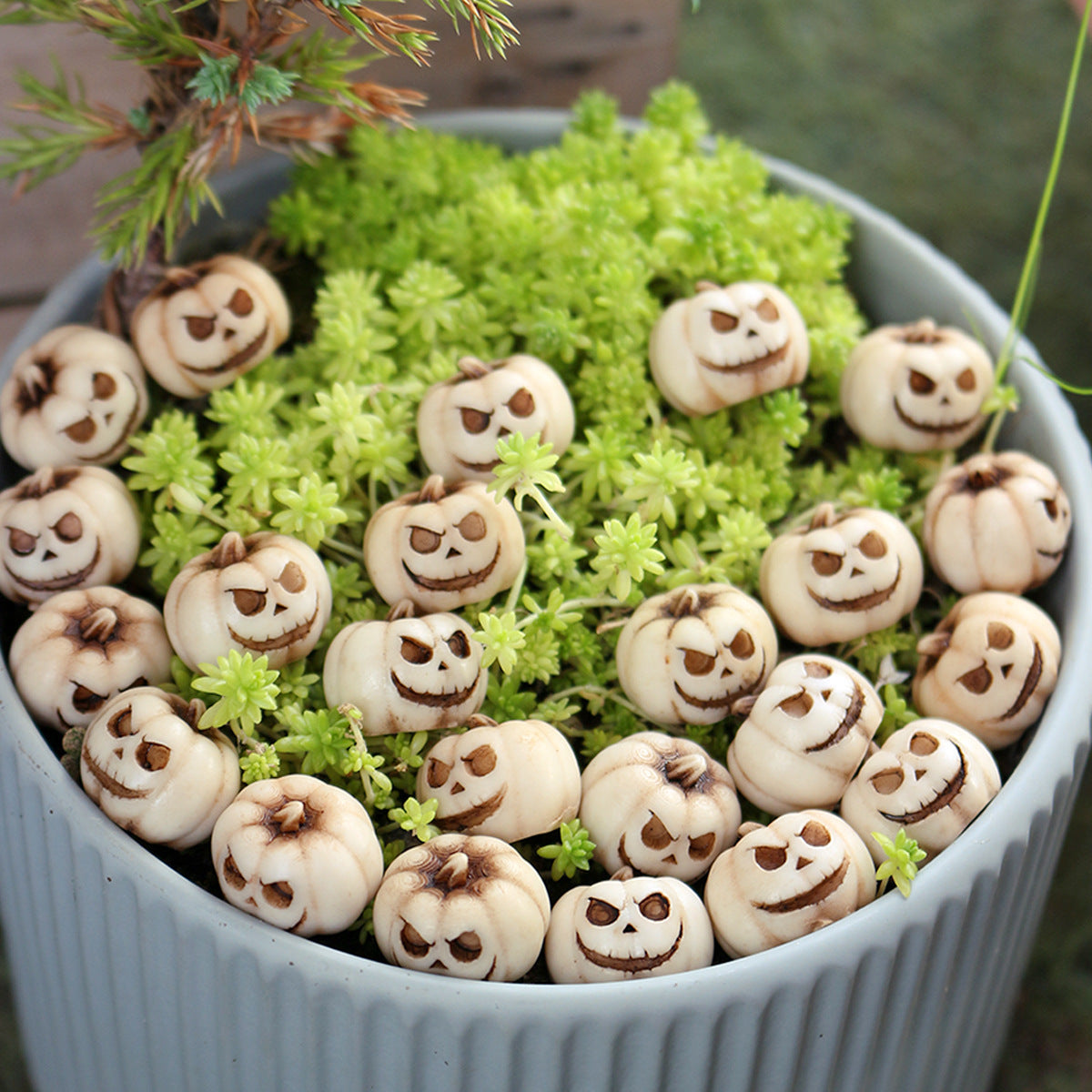 Mini Goblin Pumpkins - Halloween Resin Home Garden Decor, Mini Landscape
