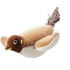 Electronic Cat Teaser Toy: Fluffy Shaky Sparrow - Automatic Flapping Bird Wand for Boredom Buster Fun