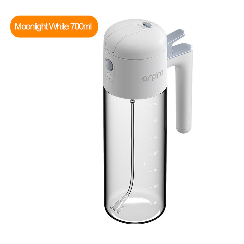 2-in-1 Spray & Pour Oil Bottle - Auto-Open Lid, High Borosilicate Glass, Non-Drip Design | Multi-Purpose for Oil, Vinegar, Soy Sauce | All-in-One Home Kitchen Tool